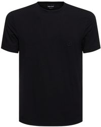 Giorgio Armani - Mercerized Viscose Jersey T-shirt - Lyst