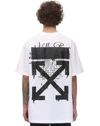 Off-White c/o Virgil Abloh T-shirt Aus Jersey Mit Farbeffekt - Weiß