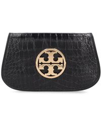 Tory Burch - Reva Embossed Leather Clutch - Lyst