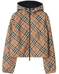 Burberry - Printed Reversible Hooded Jacket - Lyst