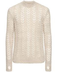 J.L-A.L - Redos Cotton Blend Open Knit Sweater - Lyst