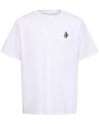 JW Anderson - Hombre Camiseta De Algodón Con Bordado - Lyst