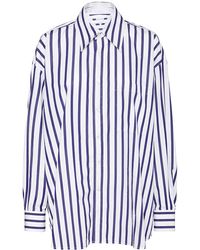 Bottega Veneta - Wide Stripe Cotton Shirt - Lyst