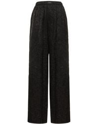 Balenciaga - Pantalon de pyjama en soie jacquard à logo - Lyst