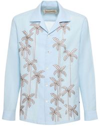BAZISZT - Palm Cotton & Hemp Shirt - Lyst