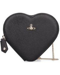 Vivienne Westwood - New Heart Saffiano Leather Shoulder Bag - Lyst
