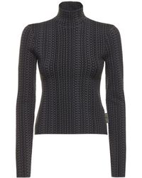 Marc Jacobs - Pull-over en maille à monogramme col montant - Lyst