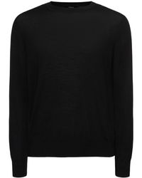 Theory - Wool Blend Knit Crewneck Sweater - Lyst