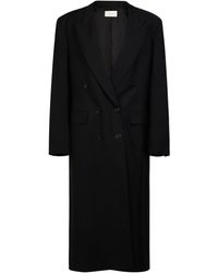 The Row - Cappotto dennet in lana - Lyst