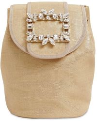 Roger Vivier Rucksack Aus Laméleinen "rv Broche" - Mettallic