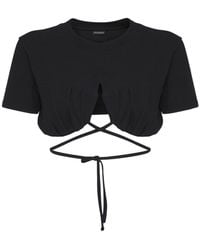 Jacquemus - Haut Le T-Shirt Baci à coupe crop - Lyst