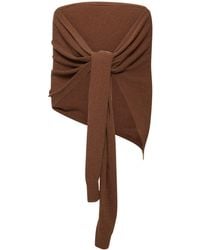 Lemaire - Wool Blend Wrap Scarf - Lyst