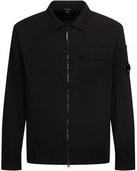 C.P. Company - オーガニックギャバジンフールジップ オーバーシャツ - Lyst