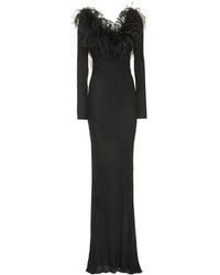 GIUSEPPE DI MORABITO - Langes Kleid Aus Viskose-crepe De Chine - Lyst
