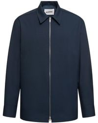 Jil Sander - Fine Tech Gabardine Zipped Shirt - Lyst