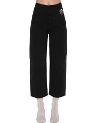 MM6 by Maison Martin Margiela Rianna Flared Cotton Denim Jeans - Черный