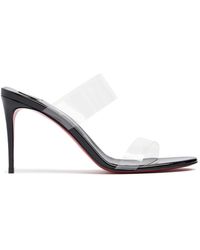 Christian Louboutin - 85Mm Just Nothing Pvc Mule Sandals - Lyst