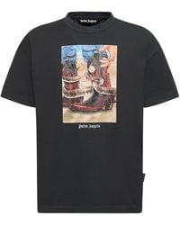 Palm Angels - T-shirt Aus Baumwolle Mit Logo "dice Game" - Lyst