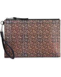 Burberry Pouch Aus Technostoff Mit Karos - Mehrfarbig