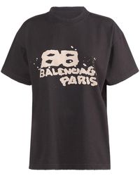 Balenciaga - Medium Fit Cotton T-shirt - Lyst