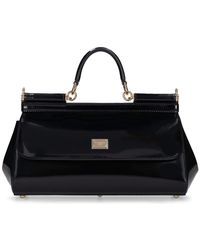 Dolce & Gabbana - New Sicily Patent Leather Top Handle Bag - Lyst