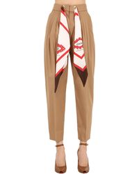 Burberry Cotton & Silk Trousers - Multicolour