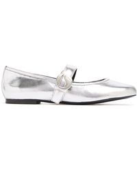 Coperni - Mujer Bailarinas De Piel Metalizada 10Mm - Lyst