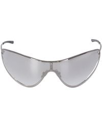 Acne Studios - Maskensonnenbrille Aus Metall "antus" - Lyst