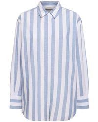 Anine Bing - Plaza Striped Cotton & Linen Shirt - Lyst