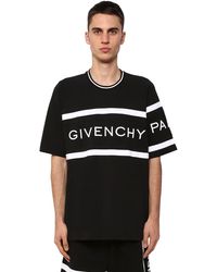 Givenchy T-shirt Aus Baumwolle Mit Logostickerei - Schwarz