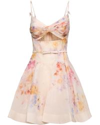 Zimmermann - Crush Twist Front Mini Dress - Lyst