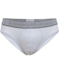 Ermenegildo Zegna 2er-pack Unterhosen Aus Stretch-baumwolle - Weiß