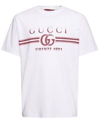Gucci - T-shirt Aus Baumwolljersey Mit Logo - Lyst