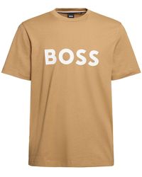 BOSS - Tiburt 354 Logo Cotton T-shirt - Lyst