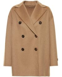 Brunello Cucinelli - Short Cashmere Double Breasted Coat - Lyst