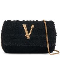 Versace - Mini Padded Shoulder Bag W/Logo - Lyst