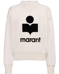 Isabel Marant - Moby Logo Cotton Blend Sweatshirt - Lyst