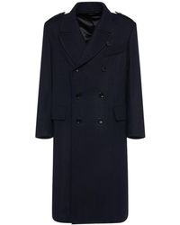 Tom Ford - Officer Herringbone Long Coat - Lyst