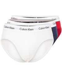 Calvin Klein Set: 3 Slips Aus Baumwolle Mit Logo - Weiß