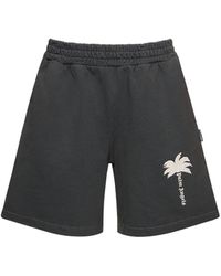 Palm Angels - Shorts the palm in felpa di cotone - Lyst