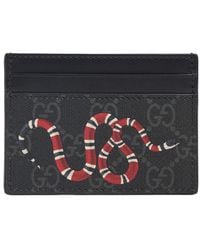 Gucci - Porte-cartes a glissiere noir Snake - Lyst