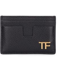 Tom Ford - Soft Grain Leather Card Holder W/Logo - Lyst