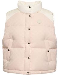 Gucci - gg Cotton Canvas Padded Down Vest - Lyst