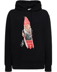 JW Anderson - Gnome Print Cotton Hoodie - Lyst