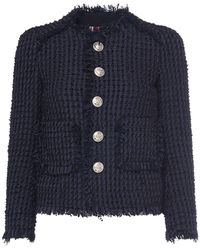 DSquared² - Tweed Bouclé Collarless Jacket - Lyst