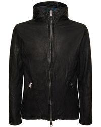 Giorgio Brato - Brushed Leather Hooded Jacket - Lyst