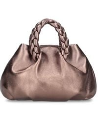 Hereu - Bombon Metallic Leather Top Handle Bag - Lyst