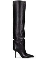 Jimmy Choo - 95Mm Cycas Kb Leather Knee High Boots - Lyst
