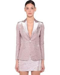 DSquared² Blazer Doppiopetto Lamé - Rosa