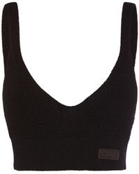 DSquared² - Ribbed Wool Knit Crop Top - Lyst